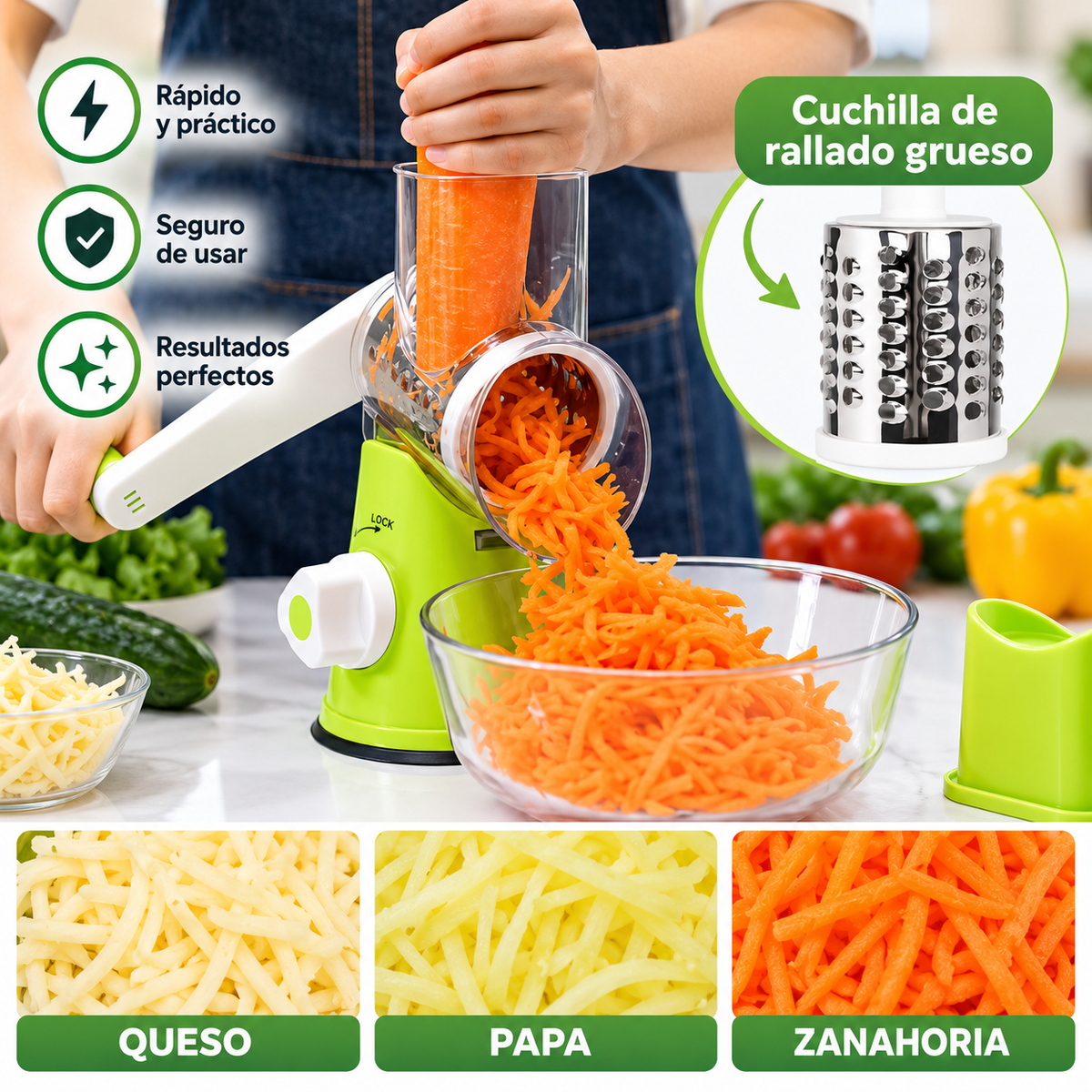 Cortador y Rallador Multifuncional