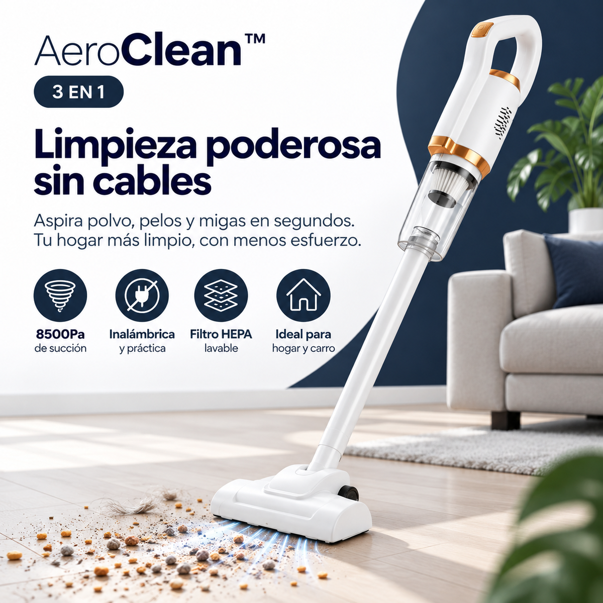 AeroClean™ - Aspiradora 3 en 1