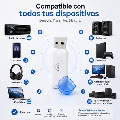 AudioLink USB Bluetooth - Receptor Bluetooth USB