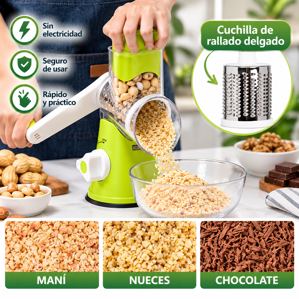 Cortador y Rallador Multifuncional