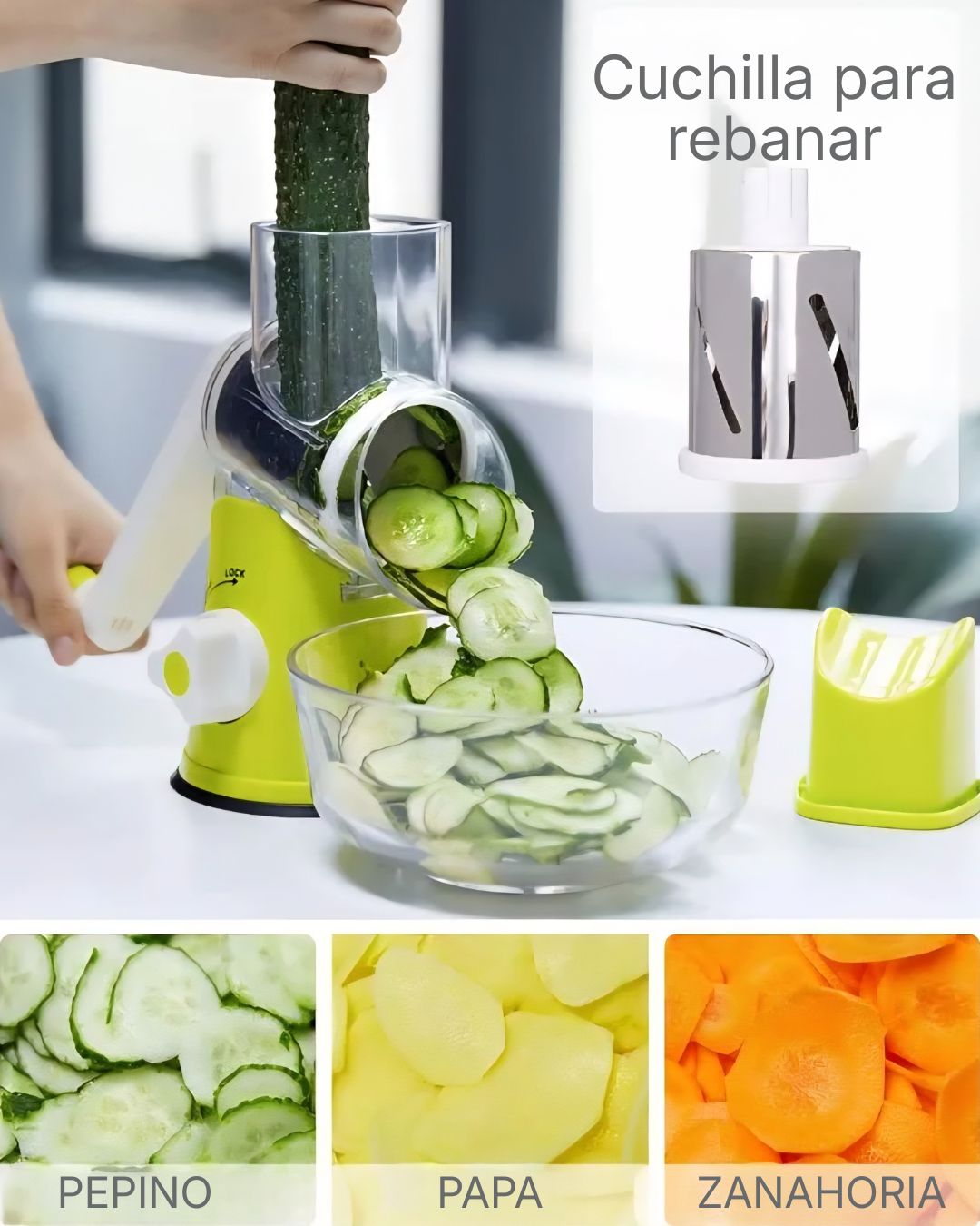 Cortador y Rallador Multifuncional